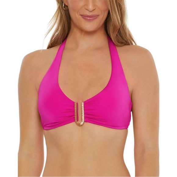 NWT Trina Turk 14  Pink Bikini Swim top - Picture 1 of 2
